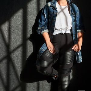 COPY - COPY - Torrid-Platinum Moto Faux Leather Legging